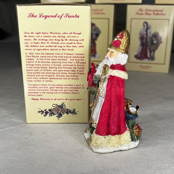 The International Santa Claus Collection St. Nicholas Figurine Austria 1995 Box - Picture 3 of 9